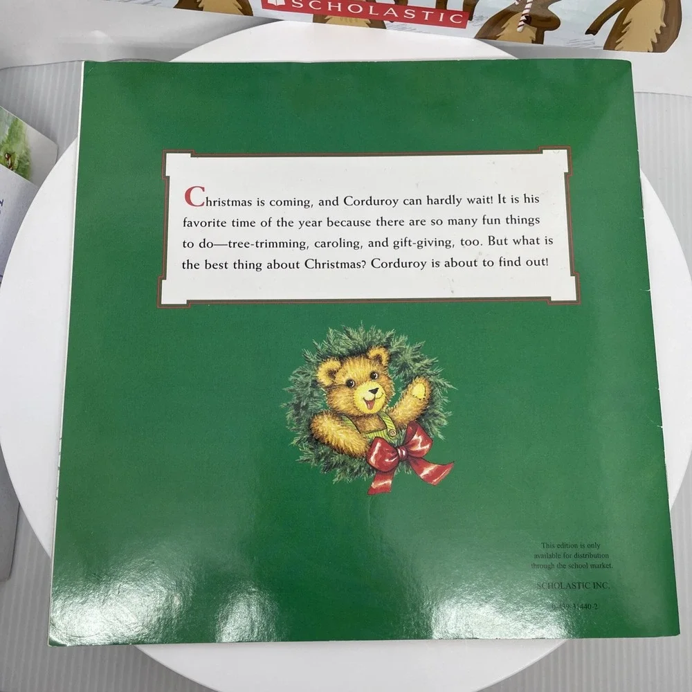 Lot‎ 4 Christmas Scholastic Books Winter Holiday Corduroy Santa Christmas Gifts